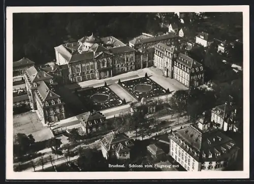AK Bruchsal, Schlossansicht vom Flugzeug aus