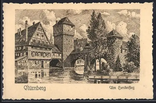 Künstler-AK Nürnberg, Am Henkersteg