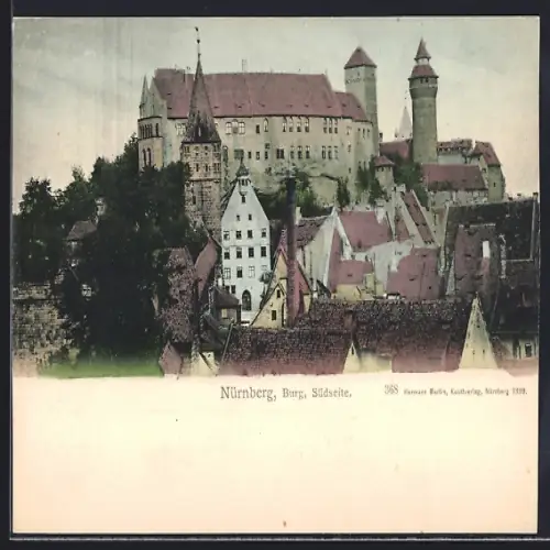 AK Nürnberg, Burg von der Südseite aus