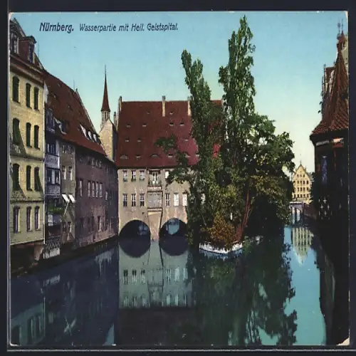 AK Nürnberg, Wasserpartie mit Heilig-Geistspital