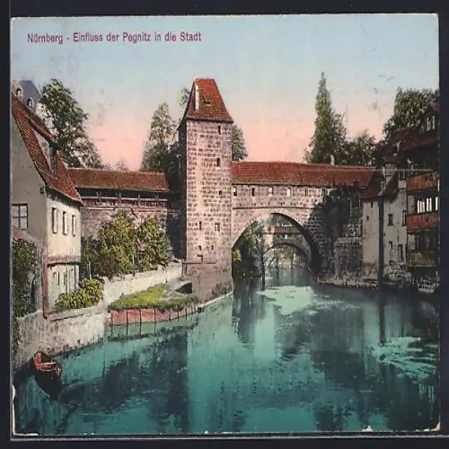 AK Nürnberg, Einfluss der Pegnitz in die Stadt
