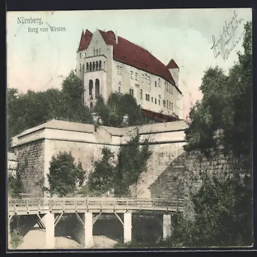 AK Nürnberg, Burg von Westen