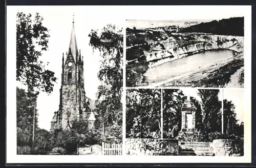 AK Lerbeck an der Porta Westfalica, Kirche, Steinbruch und Denkmal