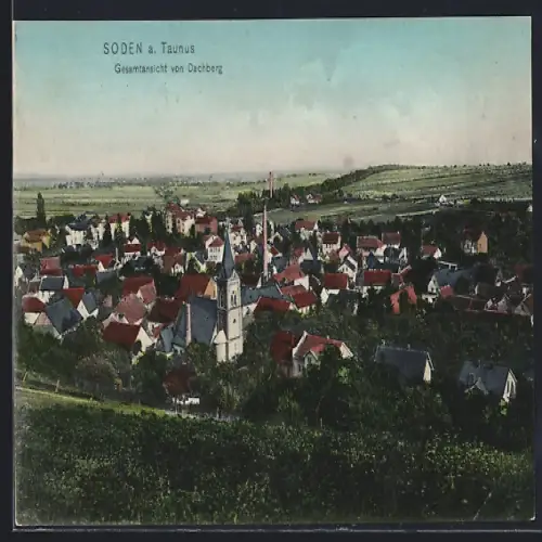 AK Soden a. Taunus, Gesamtansicht von Dachberg