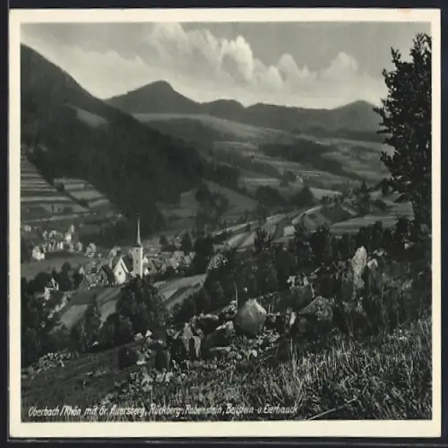 AK Oberbach /Rhön, Ortsansicht mit Gr. Auersberg