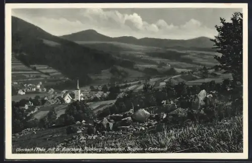 AK Oberbach /Rhön, Ortsansicht mit Gr. Auersberg