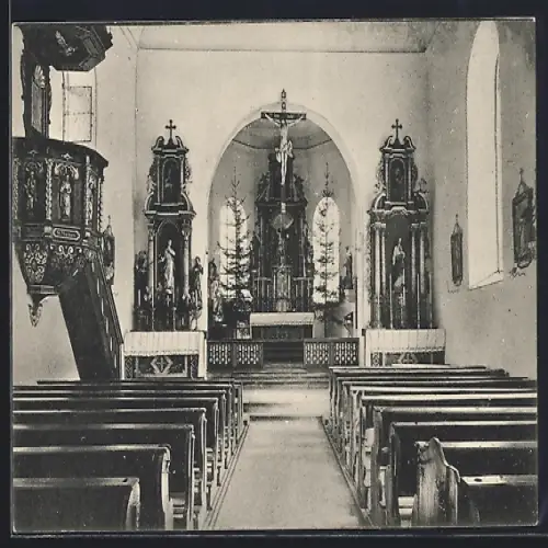 AK Oberriedenberg /Bayr. Rhön, Inneres der katholischen Kirche