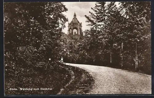 AK Porta, Waldweg zum Denkmal