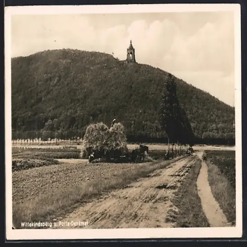 AK Minden / Westf., Wittekindsberg, Porta-Denkmal