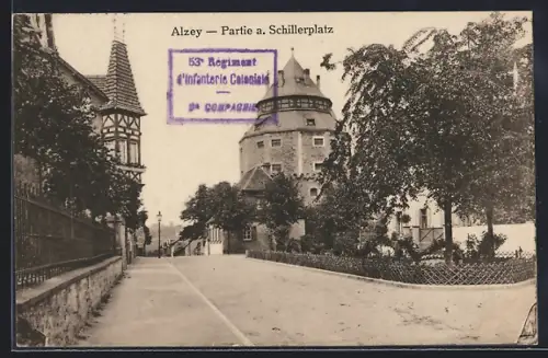AK Alzey, Partie am Schillerplatz