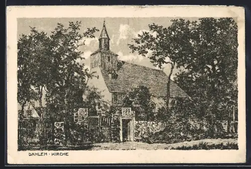 Künstler-AK Dahlem, Kirche