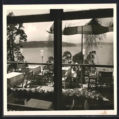 AK Berlin-Wannsee, Gasthaus Wannsee-Terrassen, Inh. Erich Schrader