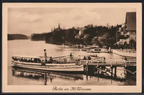 AK Berlin-Wannsee, Partie am Kl. Wannsee