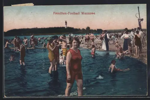 AK Berlin-Wannsee, Familien-Freibad