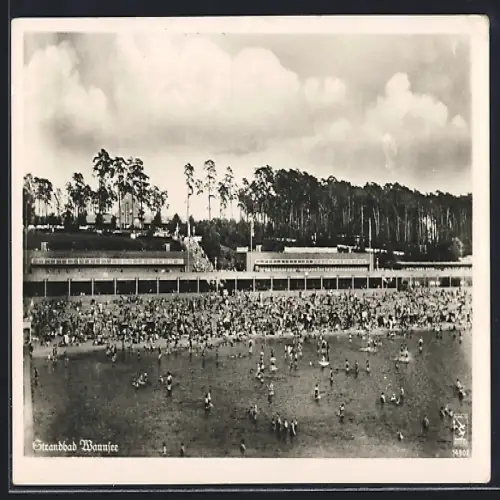 AK Berlin, Strandbad Wannsee vom Wasser aus