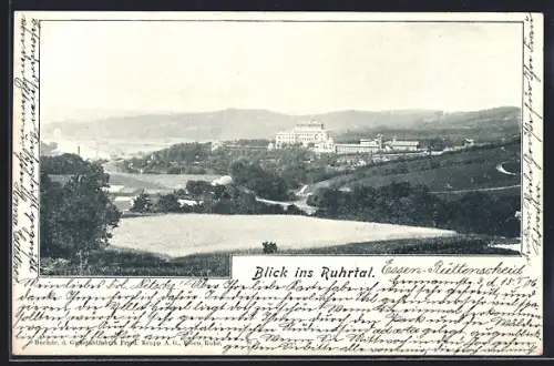 AK Essen-Rüttenscheid, Blick ins Ruhrtal