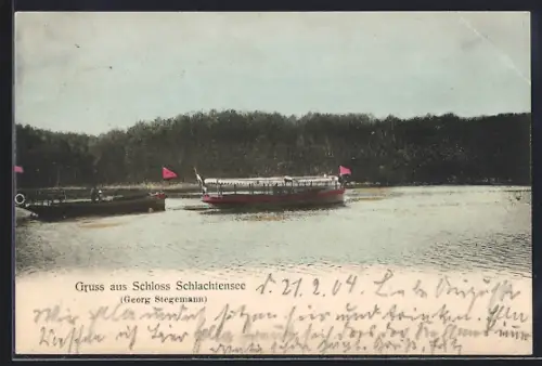 AK Berlin, Passagierboote auf dem Schlachtensee
