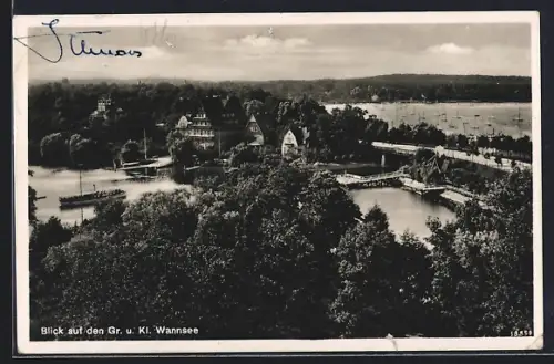 AK Berlin-Wannsee, Blick auf den Grossen und Kleinen Wannsee
