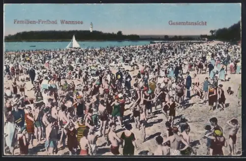 AK Berlin-Wannsee, Gesamtansicht vom Familien-Freibad
