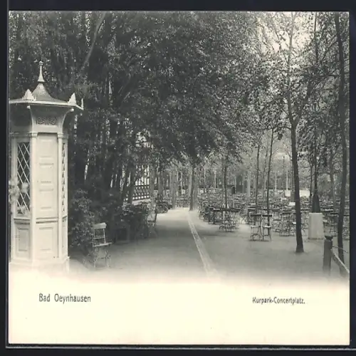 AK Bad Oeynhausen, Partie am Kurpark-Concertplatz