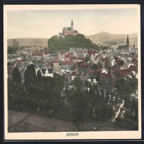 AK Siegburg, Ortsansicht mit Schloss