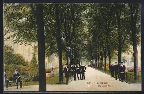 AK Köln-Neustadt, Strassenpartie der Ubierring-Allee