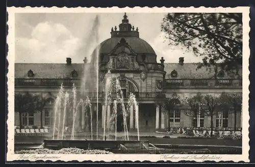 AK Bad Oeynhausen, Kurhaus mit Leuchfontäne