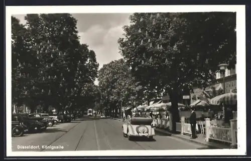 AK Düsseldorf, Strassenpartie an der Königsallee