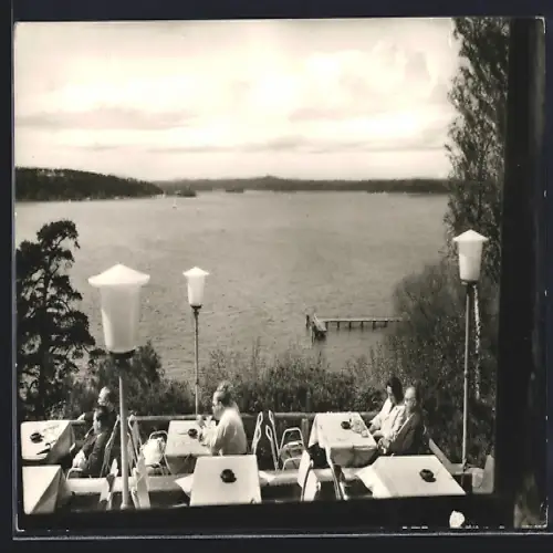 AK Berlin, Wannsee-Terrassen, Bes. Erich Schrader, Blick auf den Wannsee