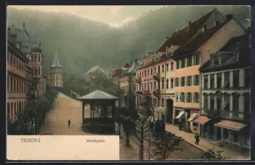 AK Triberg, Strassenpartie am Marktplatz