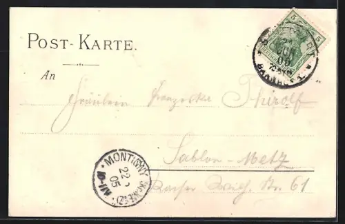 AK Stuttgart, Schlossplatz mit Denkmal