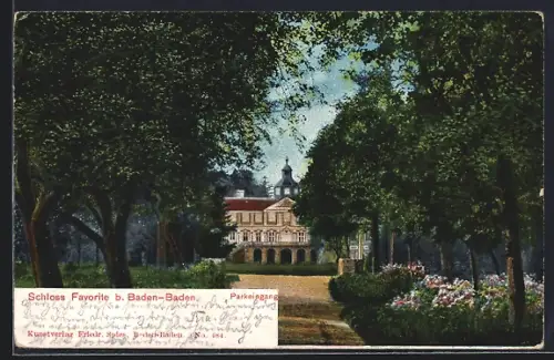 AK Baden-Baden, Schloss Favorite, Parkeingang