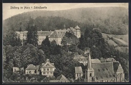 AK Stolberg / Harz, Blick aufs Schloss