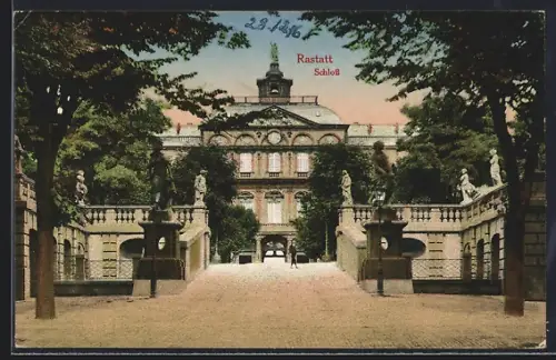 AK Rastatt, Schloss mit Brücke