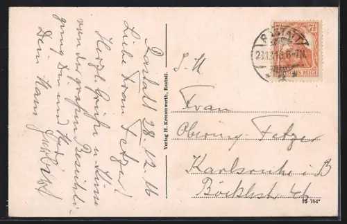 AK Rastatt, Schloss mit Brücke