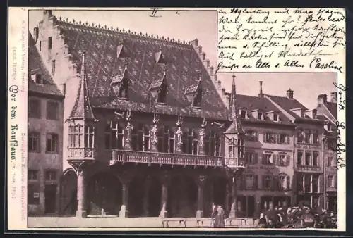 AK Freiburg / Breisgau, Vor dem Kaufhaus v. Hase