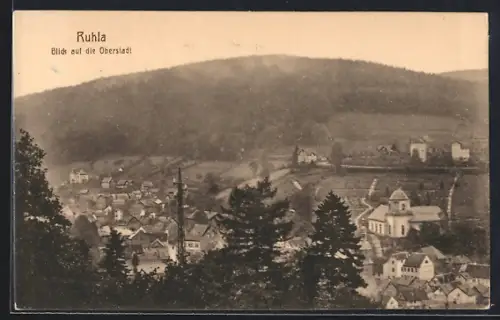 AK Ruhla, Blick auf die Oberstadt