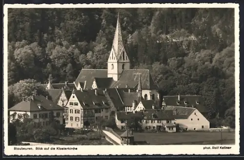 AK Blaubeuren, Kirche und Gebäude des ehemaligen Benediktiner-Klosters, Blick auf die Kirche