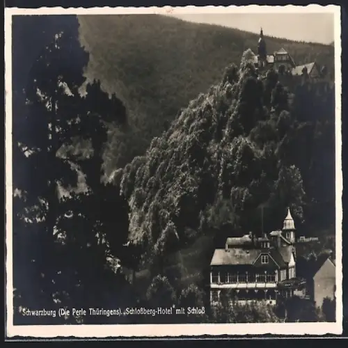 AK Schwarzburg, Schlossberg-Hotel mit Schloss