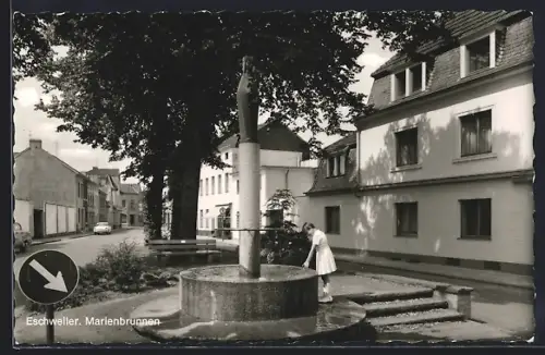 AK Eschweiler, Marienbrunnen mit Kind