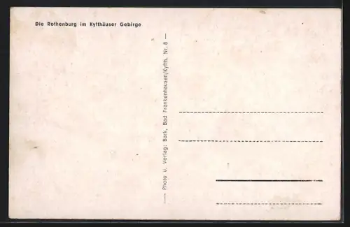 AK Steinthaleben / Kyffhäuser Gebirge, Die Rothenburg