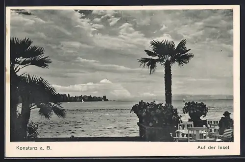 AK Konstanz a. B., Cafe auf der Insel