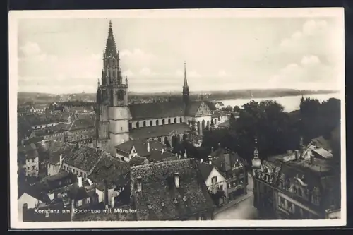 AK Konstanz, Ortsansicht mit Münster