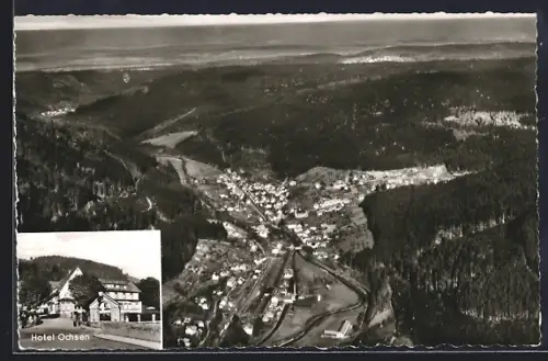 AK Höfen /Enz, Hotel-Pension zum Ochsen, Panorama