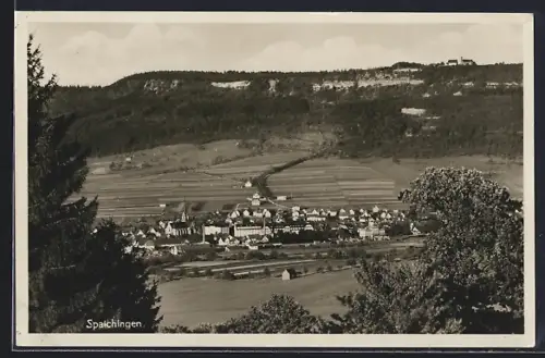 AK Spaichingen, Gesamtansicht mit Talpanorama