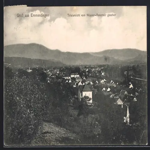 AK Emmendingen, Totale vom Wasser-Reservoir gesehen