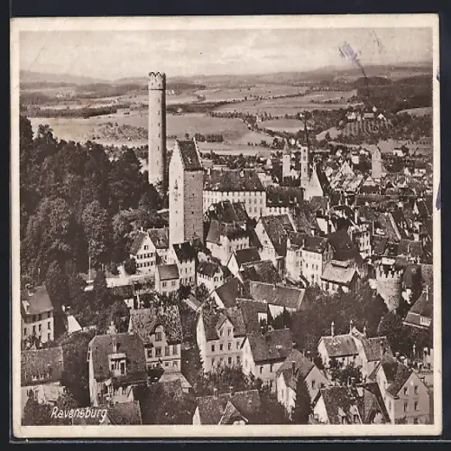 AK Ravensburg / Württ., Ortsansicht aus der Vogelschau