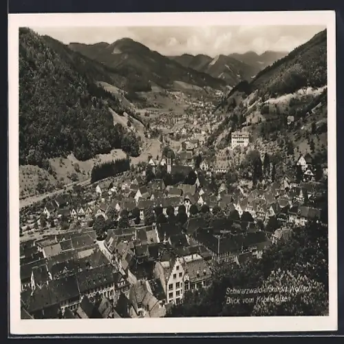 AK Wolfach /Schwarzwald, Blick vom Köpflefelsen