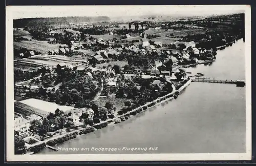 AK Hagnau am Bodensee, Ortsansicht vom Flugzeug aus