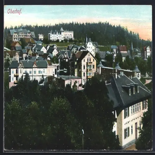 AK Oberhof / Thüringen, Ortsansicht im Villenviertel
